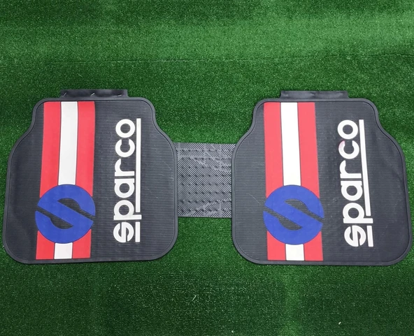 Üniversal Sparco Kırmızı-Beyaz Latex Kauçuk-5 parça-Paspas-Kaydırmaz Taban-1.Sınıf İthal Ürün - 3