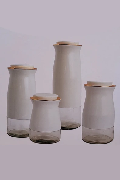 Perotti Caprice 4'lü Kavanoz Set Beyaz ürün görseli 1