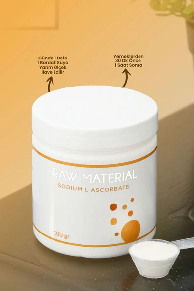 Material Sodium L-ascorbate 100 gr - Resim 3