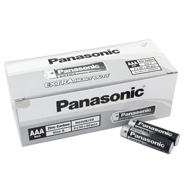 Panasonic Manganez İnce Kalem Aaa Pil 60'lı Paket