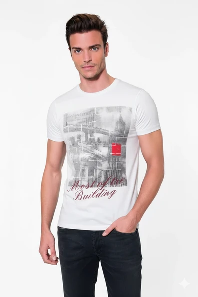 Berrak Erkek Köprü Baskılı T-Shirt 1047 ürün görseli