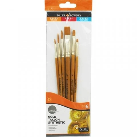 Daller Rowney 6'lı Sentetik Uçlu Fırça Seti ürün görseli