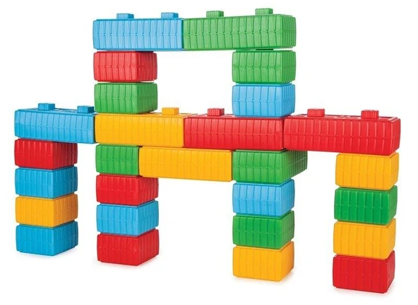 PİLSAN TUĞLA BLOK VE ARABA SETİ (43PARÇA)