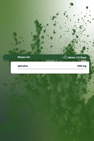 RAW Material Spirulina 100 gr - Resim 2