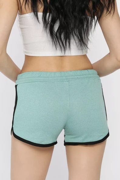 Mint Biyeli Kadın Mini Şort - 3