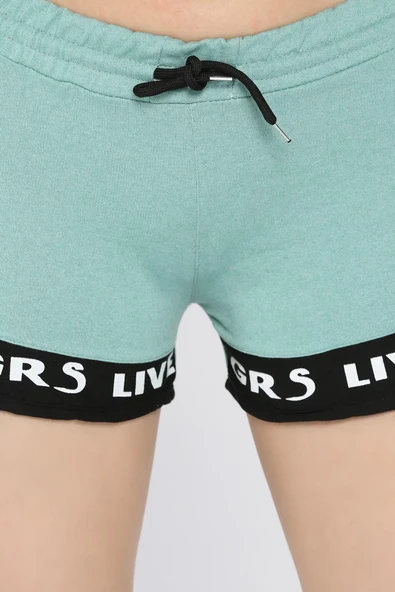 Mint Biyeli Kadın Mini Şort - 4