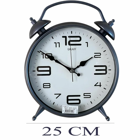 Dekoratif Masa ve Duvar Saati Peter Saat Füme Renk - Resim 2