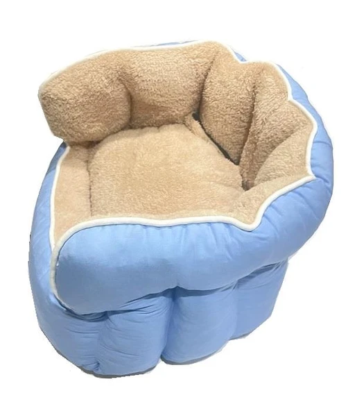 Süslüpati Kullanışlı Yıkanabilir Kumaş Silikon Elyaf Dolgulu Kedi Köpek Yatağı 45Cm - 3