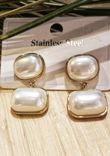 Monalisa Home  Lüks  Figürlü Gösterişli İncili  Küpe ürün görseli 1