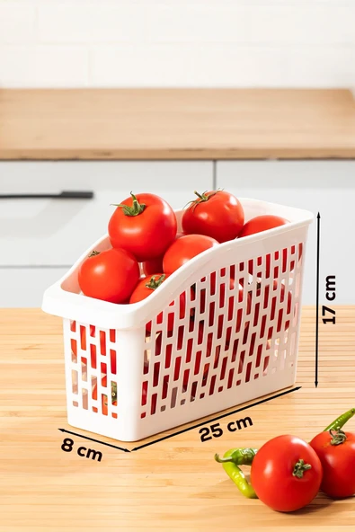 Porsima Org-22 Çok Amaçlı Buzdolabı İçi Düzenleyici Sebze Meyve Organizer Sepet (3 adet) - Resim 2