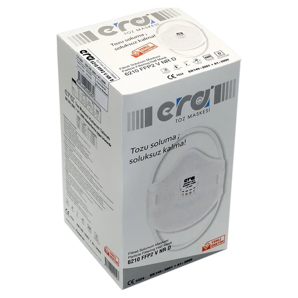 Era 6210 FFP2 Konik Ventilli Toz Maskesi (15 Adet) - 2
