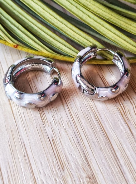 Monalisa Home Lüks Figürlü Gösterişli  Desenli  Yuvarlak Küpe ürün görseli 1