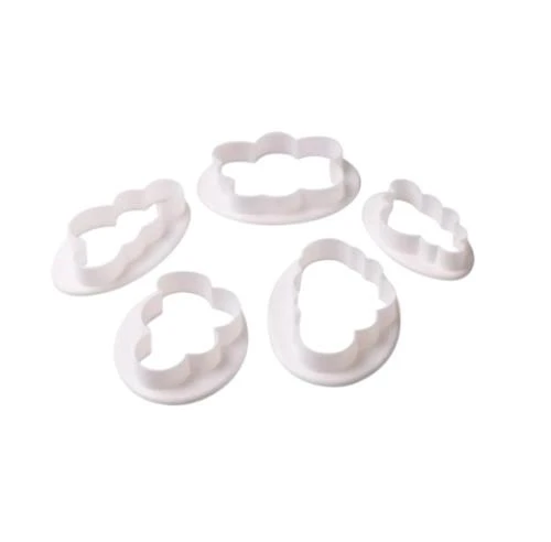 Şeker Hamuru Kalıbı Bulutlar Plastik Kesici 5 Li - 2