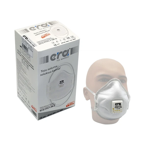 Era 6210 FFP2 Konik Ventilli Toz Maskesi (15 Adet) - 4