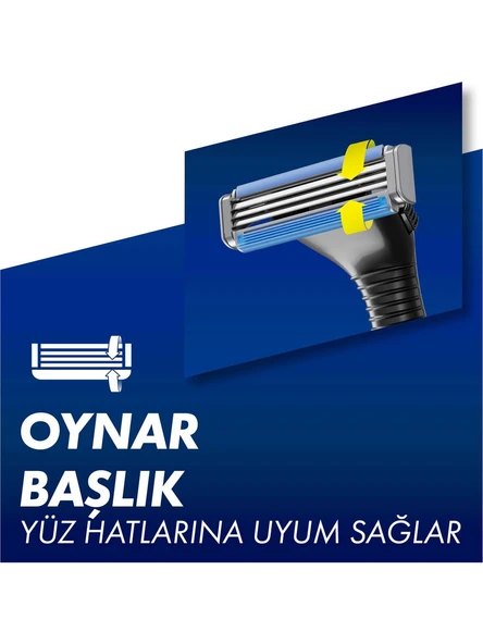Gillette Sensor3 Tıraş Makinesi + 6 Yedek Tıraş Bıçağı - 4