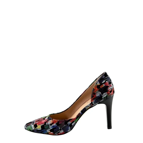 Hobby 27448 Baskılı Deri Stiletto Kadın Ayakkabı - 12