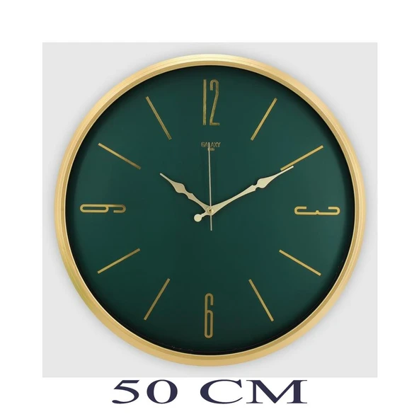 Dekoratif Duvar Saati Gold 50 CM - 2