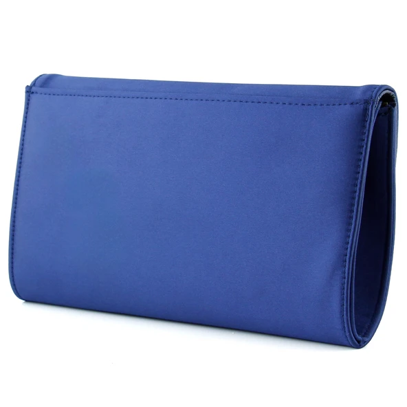 Erkan Saçmacı Lacivert Saten Zincir Askılı Manyetik Kapaklı İç Cepli Zarif Abiye El Çantası - 2