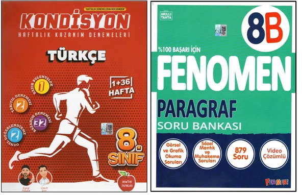 NEWTON 8 SINIF KONDİSYON TÜRKÇE +FENOMEN 8B PARAGRAF (2 KİTAP) ürün görseli