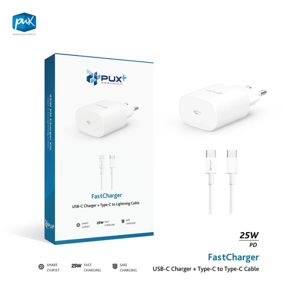 PUX PX-SC25T 25W TYPE-C BAŞLIK + KABO ŞARJ ALETİ