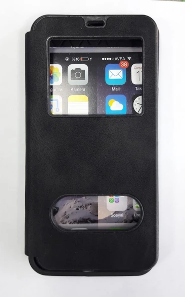 Xiaomi Redmi 10C Uyumlu Kapaklı Gizli Mıknatıslı Magnum Kılıf Siyah ürün görseli 1