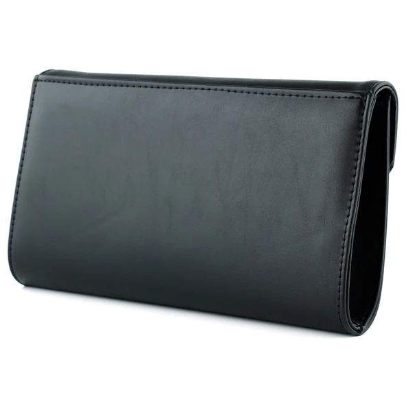 Erkan Saçmacı Siyah Zincir Askılı Manyetik Kapaklı İç Cepli Zarif Abiye El Çantası - 4