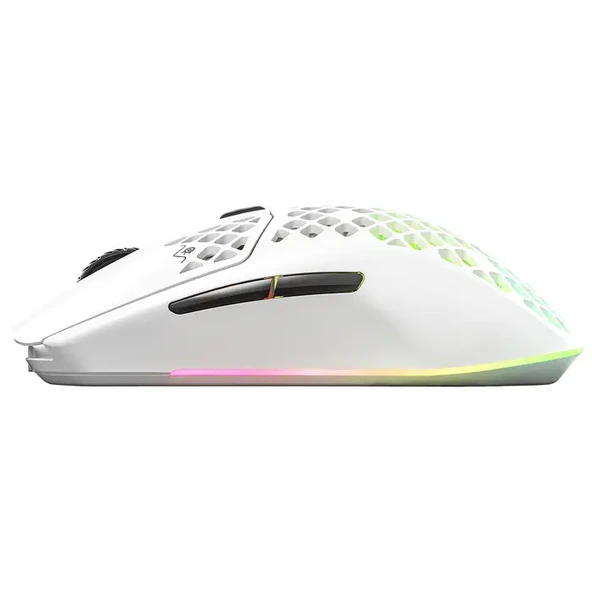 SteelSeries Aerox 3 Wireless 2022 Edition SSM62608 Snow 18000 CPI 6 Tuş RGB Optik Kablosuz Gaming (Oyuncu) Mouse - Beyaz - 3