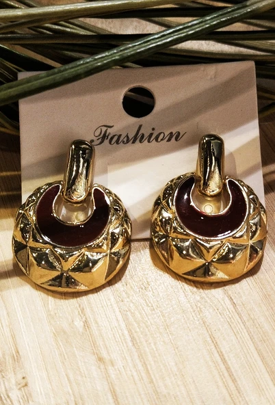 Monalisa Home Gold Lüks Figürlü Gösterişli Küpe ürün görseli 1