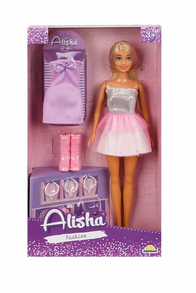 Alisha Gece Elbiseli Bebek Oyun Seti – Moda Tutkunları İçin Parıltılı Bir Dünya! - 4