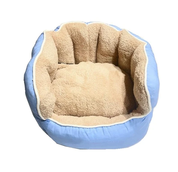Süslüpati Kullanışlı Yıkanabilir Kumaş Silikon Elyaf Dolgulu Kedi Köpek Yatağı 45Cm