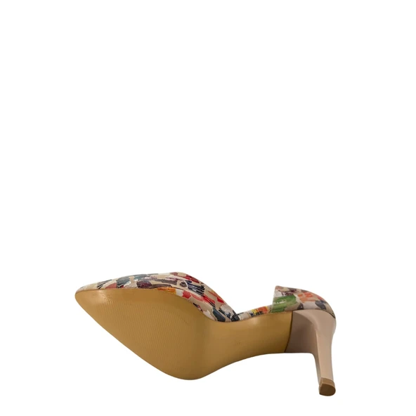 Hobby 27448 Baskılı Deri Stiletto Kadın Ayakkabı - 7