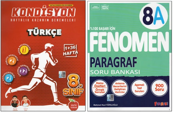 NEWTON 8.SINIF KONDİSYON TÜRKÇE+FENOMEN 8A PARAGRAF (2 KİTAP) ürün görseli