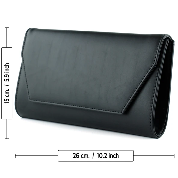 Erkan Saçmacı Siyah Zincir Askılı Manyetik Kapaklı İç Cepli Zarif Abiye El Çantası - 6