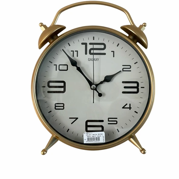 Dekoratif Masa ve Duvar Saati Peter Saat Gold Renk ürün görseli