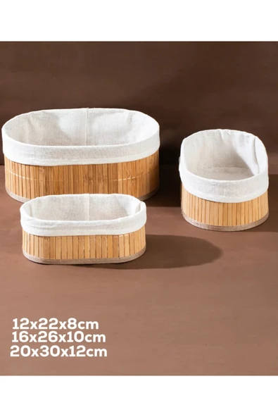 Porsima 2082 Oval 3'lü Sepet - Resim 3