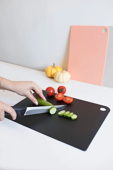 Te-138 Kesme Tahtası Seti Plastik Kesme Tahtası Esnek Kesme Tahtası Seti Doğrama Tahtası Seti - Resim 3