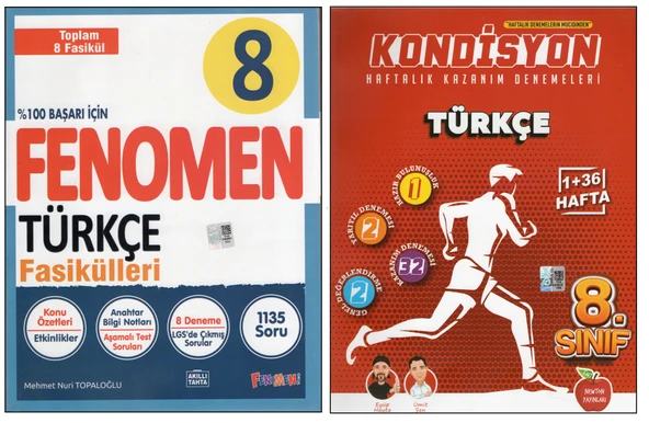 FENOMEN 8.SINIF TÜRKÇE FASİKÜL+NEWTON 8.SINIF TÜRKÇE KONDİSYON(2 KİTAP) ürün görseli 1