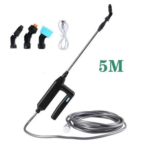 TechTic Elektrikli Yüksek Basınçlı Su Tabancası Bahçe Püskürtücü 5M Hortum 3 Nozul Araç Yıkama 7.4v - Resim 6