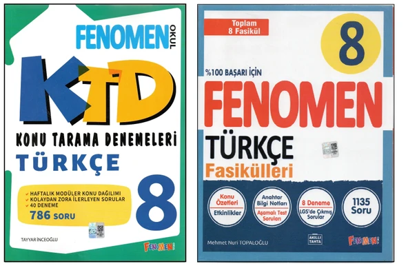 FENOMEN 8.SINIF KTD+TÜRKÇE FASİKÜLLERİ (2 KİTAP) ürün görseli