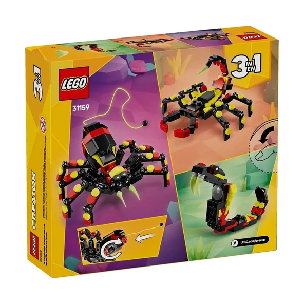 31159 Lego Creator 3in1 - Şaşırtıcı Örümcek 153 parça +7 yaş - 8