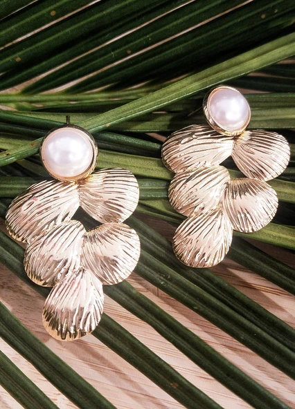 Monalisa Home Gold Lüks Figürlü Gösterişli Küpe ürün görseli 1