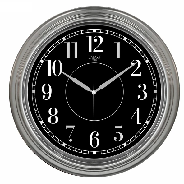 Dekoratif Duvar Saati Gri Renk 45 CM ürün görseli