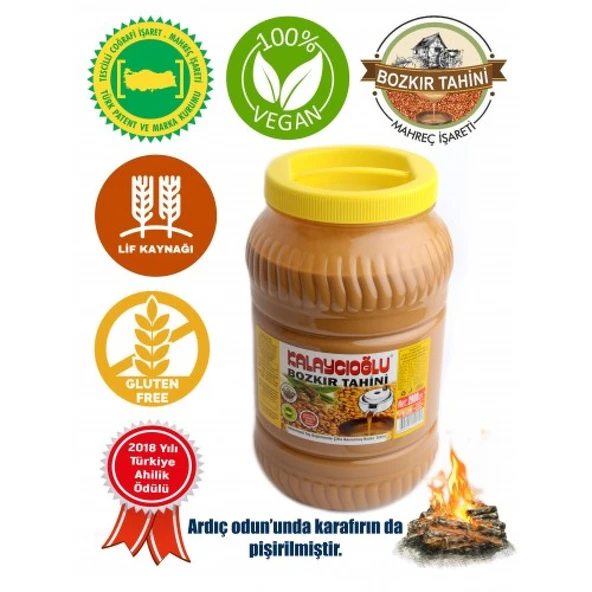 Bozkır Tahin Merkezi Bozkır Kavrulmuş Tahin Kepeksiz 2900 gr (gluten içermez& taş değirmen)