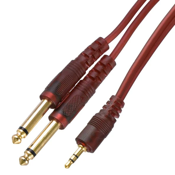 TUNEX 3,5 Mm St 2X6,3 Mm Mono ERKek 1,5 Mt Slikonl MR-600 - Resim 2