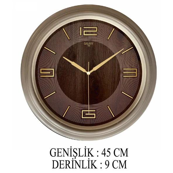 Dekoratif Duvar Saati Bej Renk 45 CM - 2