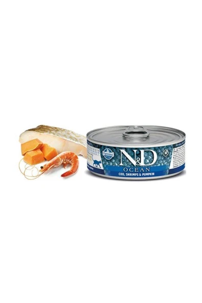 N&D Neo Pet Market Nd Ocean Morina Karides Bal Kabaklı Kedi Konserve 80 g - 2