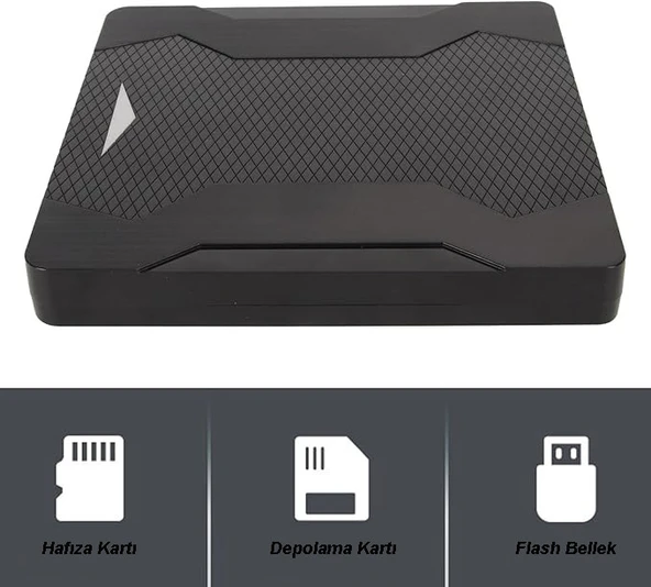 TechTic Harici DVD Sürücüsü USB 3.0 Type-C Sessiz CD Dvd Okuma Çok Fonksiyonlu MikroSD Kart SD Kart - Resim 3