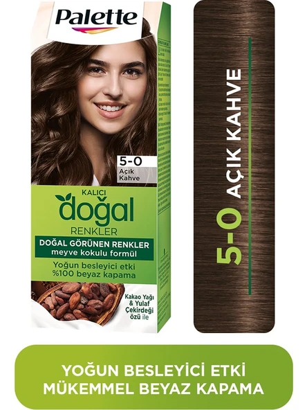 Palette Doğal Renkler 5-0 Açık Kahve Saç Boyası ürün görseli 1