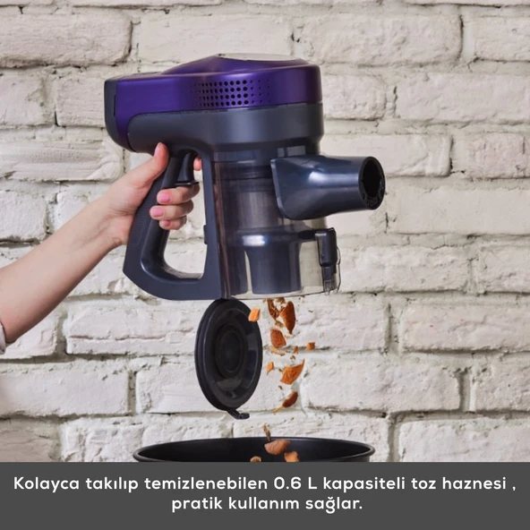 Karaca Vantuz Power Up Max Dikey Süpürge Grape Purple - 11