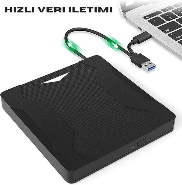 TechTic Harici DVD Sürücüsü USB 3.0 Type-C Sessiz CD Dvd Okuma Çok Fonksiyonlu MikroSD Kart SD Kart - Resim 11